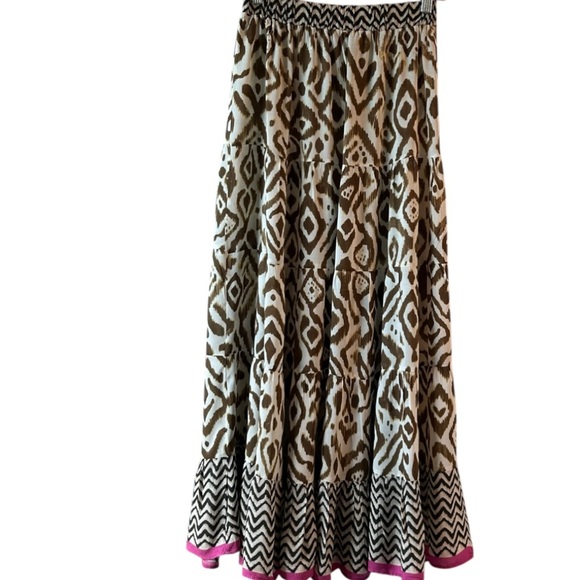 Zara Women's Brown Patterned Maxi Skirt - Picture 6 of 9